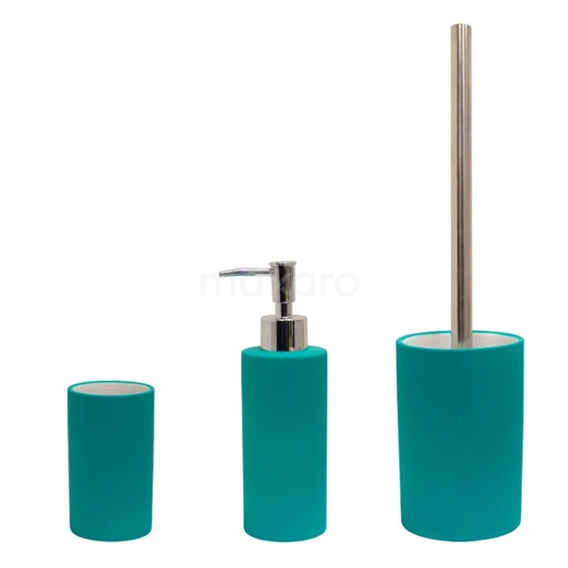 Badkamer Accessoires Set Solid. Turquoise 1 Badkamer Accessoires Set Solid. Turquoise