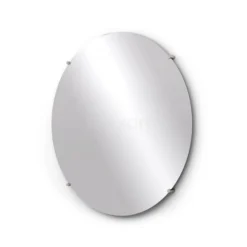 Badkamerspiegel Solo 80cm Rond Spiegelhouders Rond Rvs