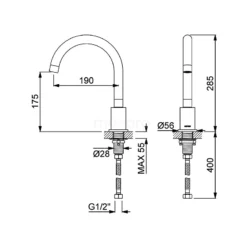 Badkraan Met Handdouche Radius Chrome, Badrandmontage, Chroom -Badkamer Verkoopwinkel badkraan met handdouche radius chrome badrandmontage chroom bse 5503 00008 3