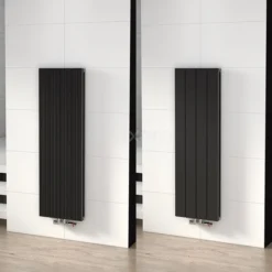 Ceres Designradiator | 37,5x120 Cm Mat Zwart 1285 Watt Aluminium Centrale Verwarming