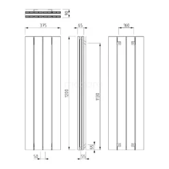 Ceres Designradiator | 37,5x120 Cm Mat Zwart 1285 Watt Aluminium Centrale Verwarming -Badkamer Verkoopwinkel ceres designradiator 375x120 cm mat zwart 1285 watt aluminium centrale verwarming dr55 0412sbn 4