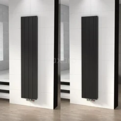 Ceres Designradiator | 37,5x180 Cm Mat Zwart 1504 Watt Aluminium Centrale Verwarming