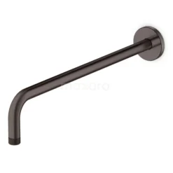 Douchearm Radius Black Steel, Wandmontage, Zwart Metaal