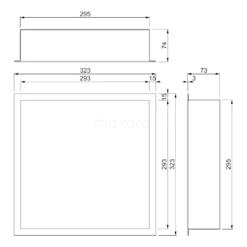Douchenis Inbouw, RVS -Badkamer Verkoopwinkel douchenis inbouw rvs 230 0303 2
