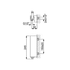 Doucheset Distinct Chrome, Eéngreeps Mengkraan, Chroom -Badkamer Verkoopwinkel doucheset distinct chrome eengreeps mengkraan chroom dsa 7702 00000 2