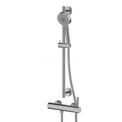 Doucheset Met EƩngreeps Mengkraan, Radius Chrome, Chroom