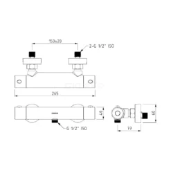 Doucheset Met Thermostaatkraan Balance Chrome, Chroom -Badkamer Verkoopwinkel doucheset met thermostaatkraan balance chrome chroom dsa 0302 00001 9