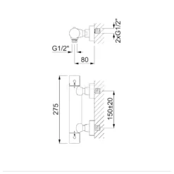 Doucheset Met Thermostaatkraan Distinct Chrome, Chroom -Badkamer Verkoopwinkel doucheset met thermostaatkraan distinct chrome chroom 106977ns 5
