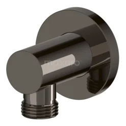 Doucheslang Aansluiting Radius Black Chrome, Wandmontage, Zwart Chroom