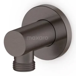 Doucheslang Aansluiting Radius Black Steel, Wandmontage, Zwart Metaal