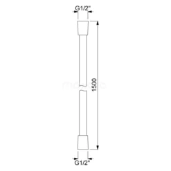 Doucheslang Radius, 150cm, Chroom -Badkamer Verkoopwinkel doucheslang radius 150cm chroom 99.401.150 2