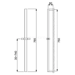 Douchestang Cubic Chrome, Wandmontage, Chroom -Badkamer Verkoopwinkel douchestang cubic chrome wandmontage chroom 99.152.000 2