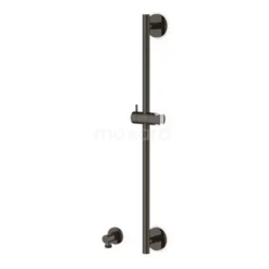Douchestang Radius Black Chrome, Wandmontage, Zwart Chroom