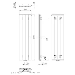 Eris Designradiator | 31,5x120 Cm Donkergrijs 589 Watt Aluminium Centrale Verwarming -Badkamer Verkoopwinkel eris designradiator 315x120 cm donkergrijs 589 watt aluminium centrale verwarming dr56 0412rdn 4