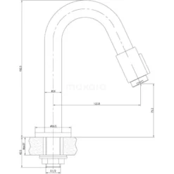 Fonteinkraan Balance Black, Koudwaterkraan, Zwart -Badkamer Verkoopwinkel fonteinkraan balance black koudwaterkraan zwart f5000cmb 2
