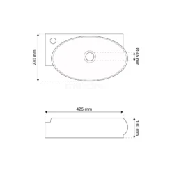 Fonteintje WC Clasico Keramiek Wit Kraangat Links Met Overloop -Badkamer Verkoopwinkel fonteintje wc clasico keramiek wit kraangat links met overloop k110 1080 2