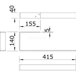 Handdoekbeugel Designradiator RVS Glanzend Recht -Badkamer Verkoopwinkel handdoekbeugel designradiator rvs glanzend recht dra15rg 3