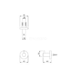 Handdoekhaak Radius Black Chrome, Zwart Chroom -Badkamer Verkoopwinkel handdoekhaak radius black chrome zwart chroom 150 0602bc 2
