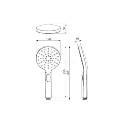 Handdouche Balance Chrome, 3 Standen, Chroom -Badkamer Verkoopwinkel handdouche balance chrome 3 standen chroom 99.106.110 2