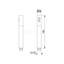 Handdouche Radius Gold, 1 Stand, Goud 7 Handdouche Radius Gold, 1 Stand, Goud -Badkamer Verkoopwinkel handdouche radius gold 1 stand goud 99.100.060gg 3
