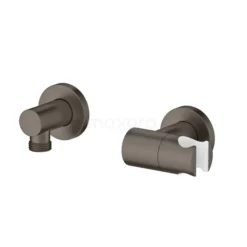 Handdouchehouder Radius Black Steel, Wandmontage, Zwart Metaal