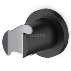 Handdouchehouder Radius Black, Wandmontage, Zwart