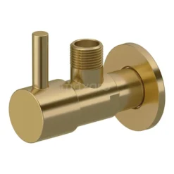 Hoekstopkraan Radius Gold, Wandmontage, Goud