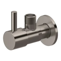 Hoekstopkraan Radius Steel, Wandmontage, Rvs