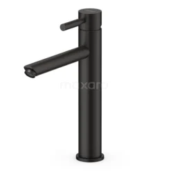 Hoge Wastafelkraan Radius Black, Eéngreeps Mengkraan, Verlengde Uitloop, Zwart