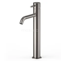 Hoge Wastafelkraan Radius Steel, Eéngreeps Mengkraan, Rvs