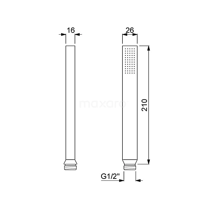 Inbouw Badkraan Met Handdouche Blend Chrome, Eéngreeps Mengkraan, Chroom 8 Inbouw Badkraan Met Handdouche Blend Chrome, Eéngreeps Mengkraan, Chroom - Afbeelding 8