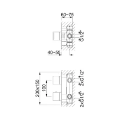 Inbouw Badkraan Met Handdouche Blend Chrome, Thermostatisch, Chroom -Badkamer Verkoopwinkel inbouw badkraan met handdouche blend chrome thermostatisch chroom bsp 4403 00001 7