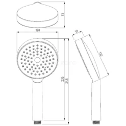Inbouw Badkraan Met Handdouche Distinct Chrome, Thermostatisch, Chroom -Badkamer Verkoopwinkel inbouw badkraan met handdouche distinct chrome thermostatisch chroom bsp 1103 00000 3