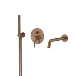 Inbouw Badkraan Met Handdouche Radius Copper, Eéngreeps Mengkraan, Koper