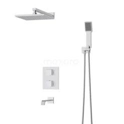 Inbouw Badkraan Met Regendouche Blend Chrome, Thermostatisch, Chroom