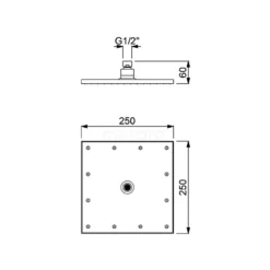 Inbouw Badkraan Met Regendouche Blend Chrome, Thermostatisch, Chroom -Badkamer Verkoopwinkel inbouw badkraan met regendouche blend chrome thermostatisch chroom dic44 00214 3