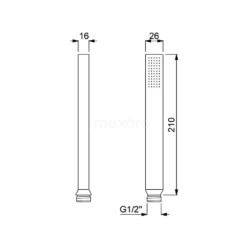 Inbouw Badkraan Met Regendouche Cubic Chrome, Thermostatisch, Chroom -Badkamer Verkoopwinkel inbouw badkraan met regendouche cubic chrome thermostatisch chroom dic22 00001 7