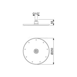Inbouw Badkraan Met Regendouche Radius Black Steel, Thermostatisch, Zwart Metaal -Badkamer Verkoopwinkel inbouw badkraan met regendouche radius black steel thermostatisch zwart metaal dim55 00100 3