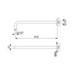 Inbouw Badkraan Met Regendouche Radius Black Steel, Thermostatisch, Zwart Metaal -Badkamer Verkoopwinkel inbouw badkraan met regendouche radius black steel thermostatisch zwart metaal dim55 00100 4