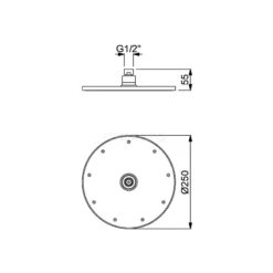 Inbouw Badkraan Met Regendouche Radius Chrome, Thermostatisch, Chroom -Badkamer Verkoopwinkel inbouw badkraan met regendouche radius chrome thermostatisch chroom dic55 00034 3