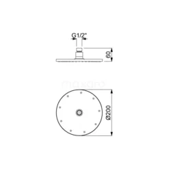 Inbouw Badkraan Met Regendouche Radius Gold, Thermostatisch, Goud -Badkamer Verkoopwinkel inbouw badkraan met regendouche radius gold thermostatisch goud dig55 00001 3