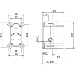 Inbouw Douchekraan Cubic Chrome, Eéngreeps Mengkraan, Chroom -Badkamer Verkoopwinkel inbouw douchekraan cubic chrome eengreeps mengkraan chroom 22.151.101ns 5