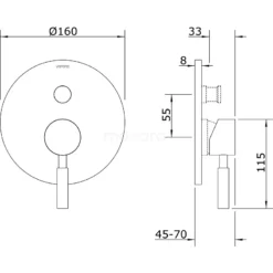 Inbouw Douchekraan Radius Black, Eéngreeps Mengkraan, Zwart -Badkamer Verkoopwinkel inbouw douchekraan radius black eengreeps mengkraan zwart 55.151.101mbns 2