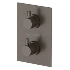 Inbouw Douchekraan Radius Black Steel, Thermostatisch, Zwart Metaal