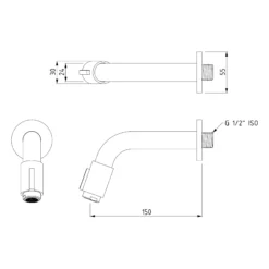 Inbouw Fonteinkraan Radius Black, Koudwaterkraan, Zwart 5 Inbouw Fonteinkraan Radius Black, Koudwaterkraan, Zwart -Badkamer Verkoopwinkel inbouw fonteinkraan radius black koudwaterkraan zwart 55.153.404mb 2