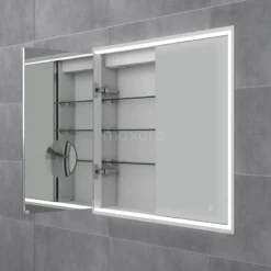 Inbouw Spiegelkast Met Verlichting Trento 80x70cm Spiegelverwarming En Stopcontact -Badkamer Verkoopwinkel inbouw spiegelkast met verlichting trento 80x70cm spiegelverwarming en stopcontact k40 0800 55504 2