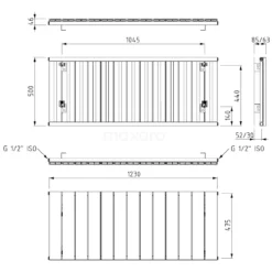 Jupiter Designradiator | 123x50 Cm Mat Wit 1155 Watt Aluminium Centrale Verwarming -Badkamer Verkoopwinkel jupiter designradiator 123x50 cm mat wit 1155 watt aluminium centrale verwarming dr52 1305swn 3