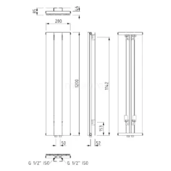 Jupiter Designradiator | 28x120 Cm Hoogglans Wit 525 Watt Aluminium Centrale Verwarming -Badkamer Verkoopwinkel jupiter designradiator 28x120 cm hoogglans wit 525 watt aluminium centrale verwarming dr52 0312gwn 4