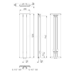 Jupiter Designradiator | 28x120 Cm Mat Wit 525 Watt Aluminium Centrale Verwarming -Badkamer Verkoopwinkel jupiter designradiator 28x120 cm mat wit 525 watt aluminium centrale verwarming dr52 0312swn 4