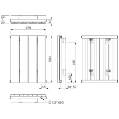 Jupiter Designradiator | 37,5x50 Cm Donkergrijs 292 Watt Aluminium Centrale Verwarming -Badkamer Verkoopwinkel jupiter designradiator 375x50 cm donkergrijs 292 watt aluminium centrale verwarming dr52 0405rdn 3